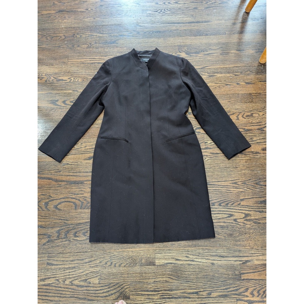 Emanuel Ungaro Coat Dress Womens Size 12 46 Brown Wool Knee Length Jacket